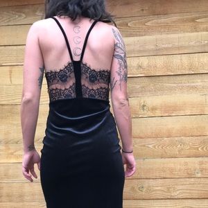 Little black velvet dress